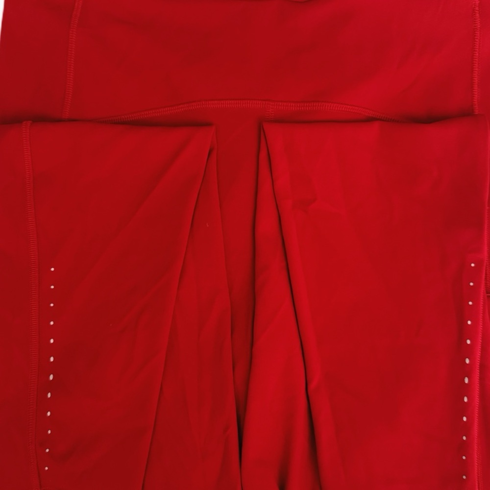 Lululemon Athletica Bold Red Swift Speed high rise with pockets size 8 28 length